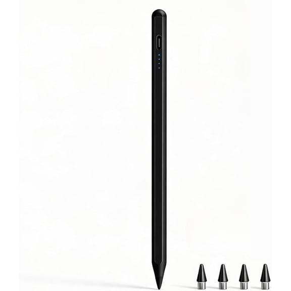 Stylus Pen for Samsung Galaxy Tab A11 / A11+, A9 / A9+, A8, A7 Lite, Active Capacitive Pencil for Samsung Android Tablet & iOS Touchscreens, High Precision Digital Pen with 4 Tips (Black)