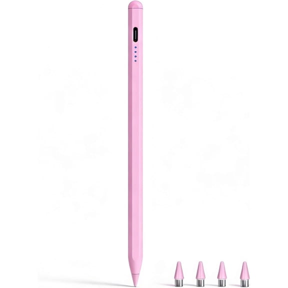 Stylus Pen for Samsung Galaxy Tab A11 / A11+, A9 / A9+, A8, A7 Lite, Active Capacitive Pencil for Samsung Android Tablet & iOS Touchscreens, High Precision Digital Pen with 4 Tips (Pink)