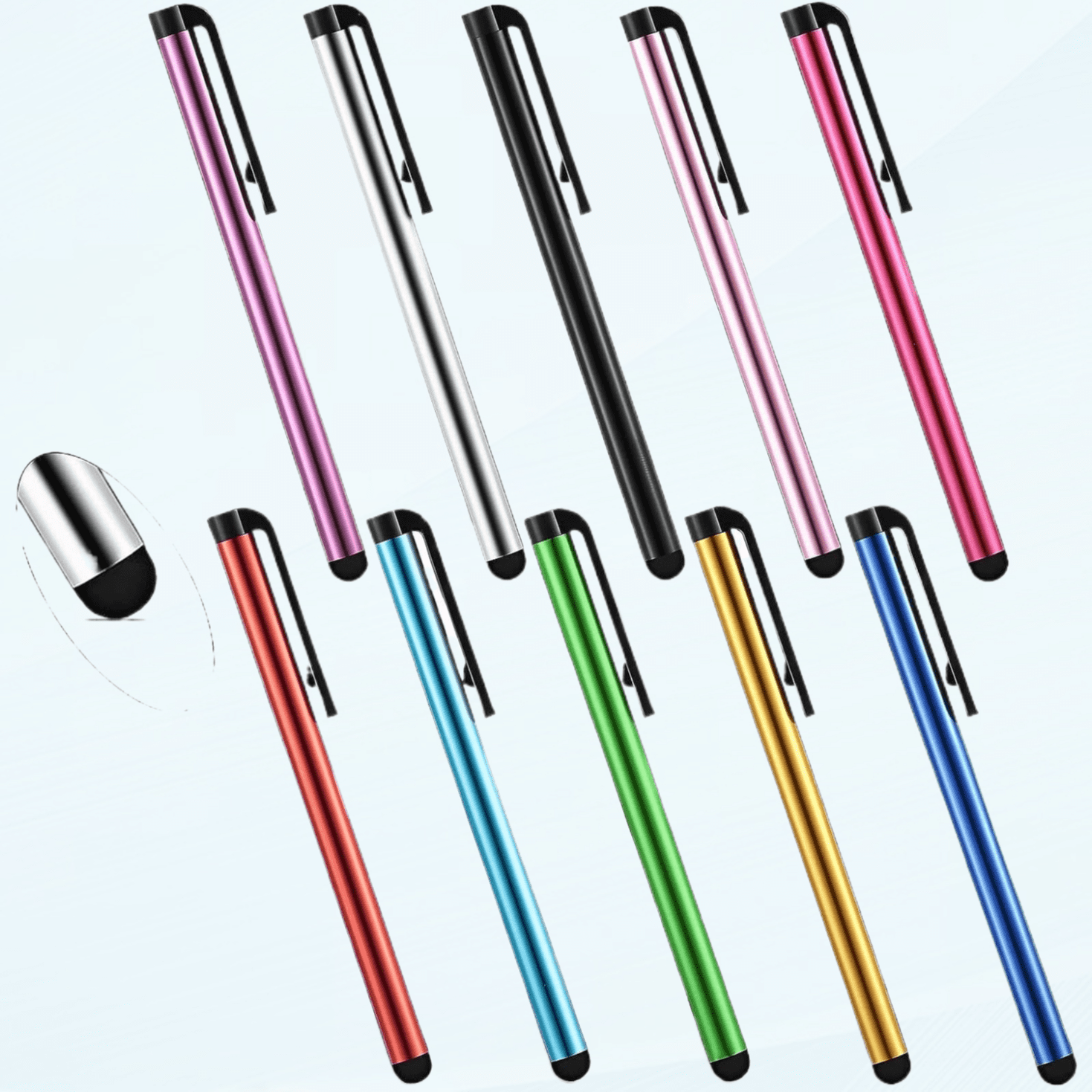 Stylus Pen, Stylus Pens for Touch Screens, 7.0 Rubber Tip Touch Pen, Tablet Stylus Pen Touch Screen Pen, Universal Capacitive Touch Screen Pens for Mobile Phones Electronic Tablet Devices,10Pcs