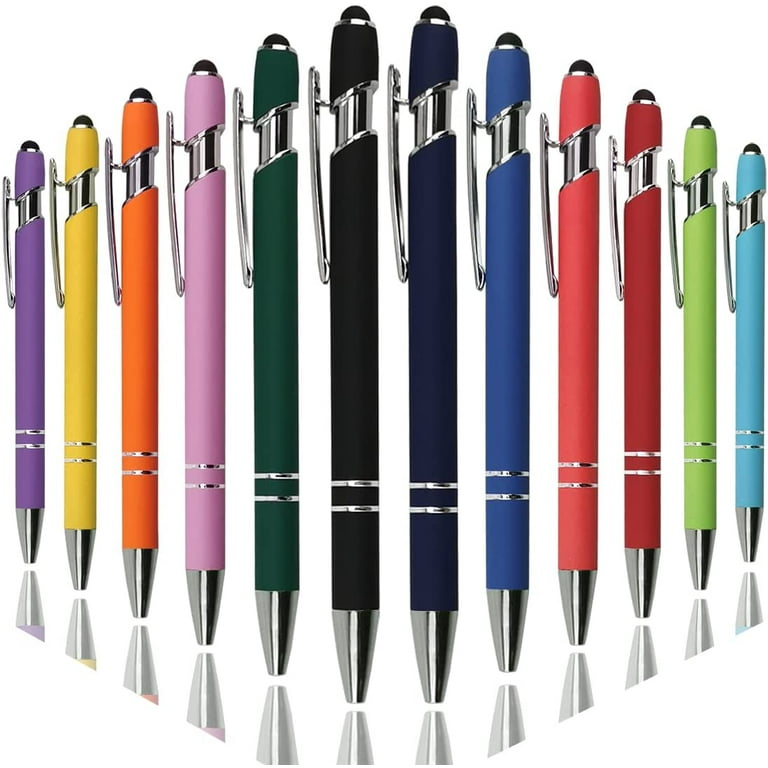 WY WENYUAN 12Pcs Cute Pens, Fine Point Smooth Writing Pens, Pastel  Ballpoint Pens Bulk, Colorful Best Gift Pens, Black Ink 1.0 mm Journaling  Pen, Pens