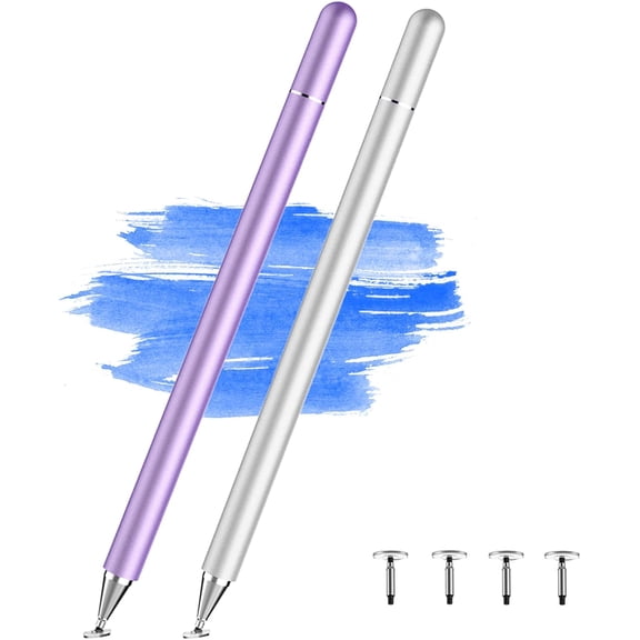 Stylus Pen for Touchscreen, 2PCS iPad Pencil High Sensitivity & Precision Magnetic Disc, iPhone/iPad//Galaxy/Huawei/Microsoft Surface/Tablets/Phone, All Touch Screens