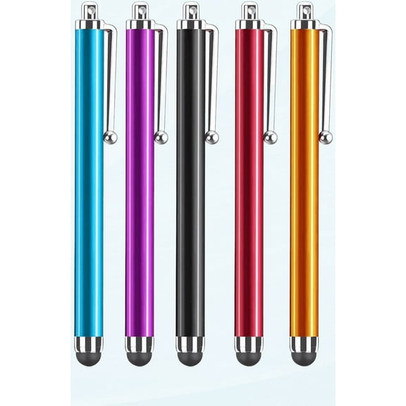 Stylus Pen Universal Touch Screen Capacitive Stylus for Kindle Touch Screen, for Apple iPad iPhone Xs Max, XS, X, for All Cell Phone,All Tablets (5 Pack)