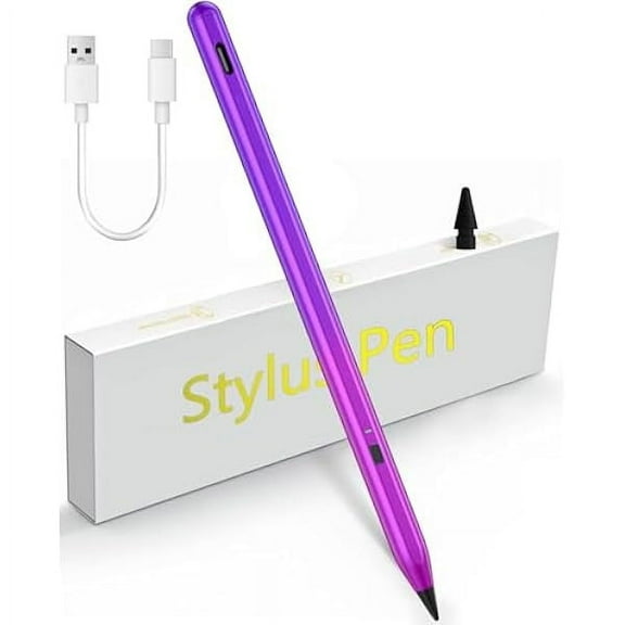 Stylus Pen for iPad 10th/9th/8th/7th/6th Generation, Palm Rejection Pencil Compatible with Apple iPad Pro 13"/12.9"/11" (M4), iPad mini 6/5, iPad Air 5/4/3 (M2)  Purple
