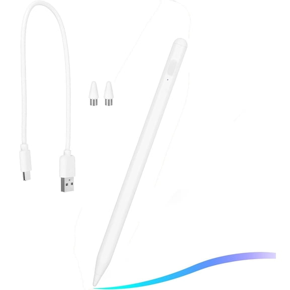 Stylus Pen for iPad with 2 Replacement Stylus Tips, Palm Rejection, High Sensitivity for iPhone, iWatch, Samsung Galaxy Tab S7 A7, ChormeBook, Microsoft Surface, Android Phones and Tablets