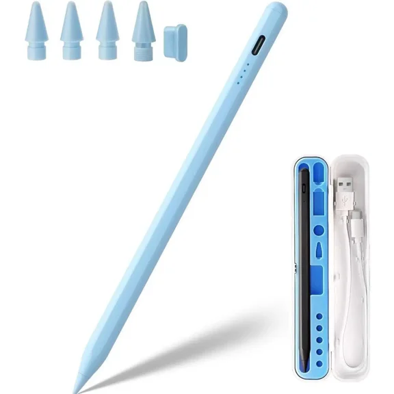 Stylus Pen for iPad 2018-2025, 15 Mins Fast Charge for Apple Pencil with Palm Rejection, Compatible with iPad 11/10/9/8/7/6, Pro M4/ Pro12.9" (6/5/4/3 )/ 11", Air M3/M2/5/4/3, Mini A17 Pro/6/5