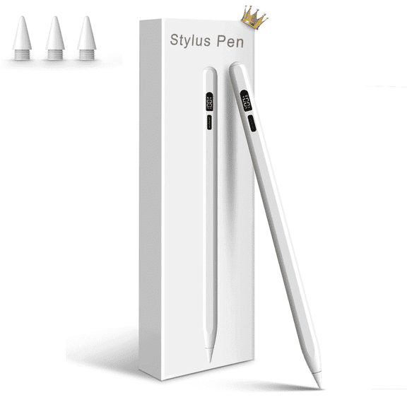 Stylus Pen for iPad 2018-2025, Apple iPad Pens 10th&9th Generation with LED Battery Display, Palm Rejection, Fast USB-C Charging, No Bluetooth, Compatible with iPad Pro Air Mini