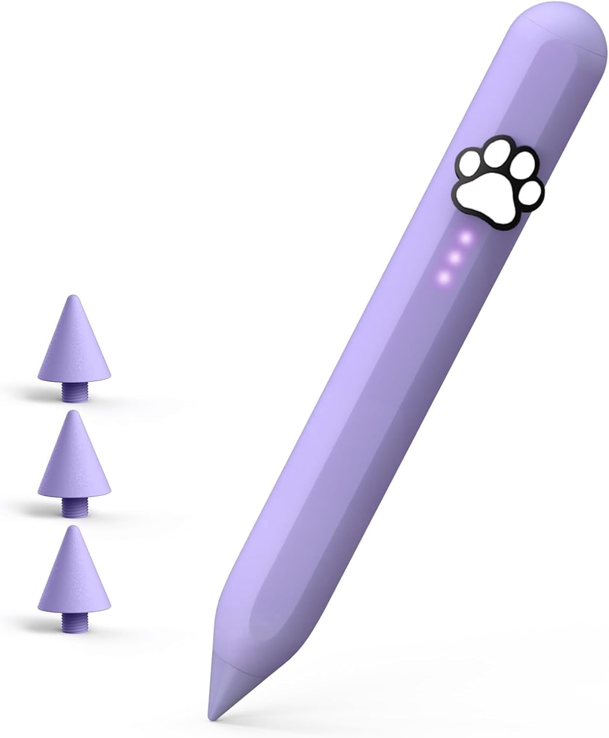 Stylus Pen for iPad 2018-2025, Kids-Friendly Magnetic Pen for iPad with Fast Type-C Charging, Palm Rejection & Tilt Support, 1.5mm High Precision Tip, Purple