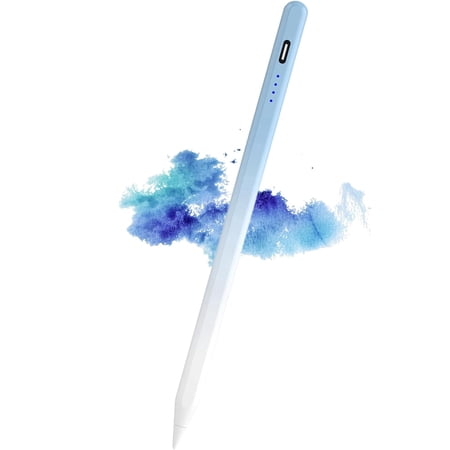 Stylus Pen for iPad(2018-2025), Pad Pencil 10th Generation with Palm Rejection, Active Digital Pencil Compatible with Apple iPad 6/7/8/9/10/A16, Pro 11"/12.9"/13", Mini 5/6, Air 3/4/5/M2/M3 -Blue