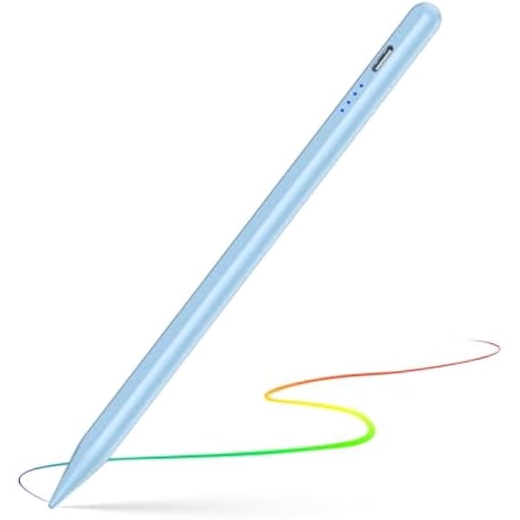 Stylus Pen for iPad(2018-2025), Pad Pencil 10th Generation with Palm Rejection & Tilt, Digital Pencil Compatible with Apple iPad 6/7/8/9/10/A16, Pro 11"/12.9"/13"/M4, Mini 5/6, Air 3/4/5/M2/M3 - Blue