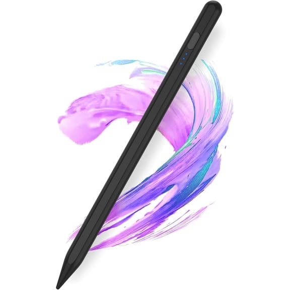 Stylus Pen for iPad 2018-2025 with Palm Rejection, Charge, Tilt Sensitivity iPad Pencil Compatible with A16/11th/10th/9th/8th/7th/6th, Pro 11/12.9in, Air M2/M3/5th/4th/3rd, Mini 6/5th (Black)