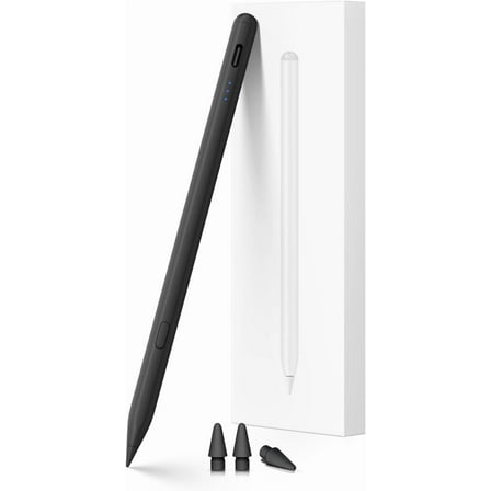 Stylus Pen for iPad (2018-2025), USB-C Fast Charging Pencil, Pixel-Perfect Tilt Sensitivity for Apple iPad 11/10/9/8/7/6/A16, Mini 7/6/5, Air M3/M2 11"/13"/5/4/3, i-Pad Pro M4 13"/12.9″/11″ (Black)