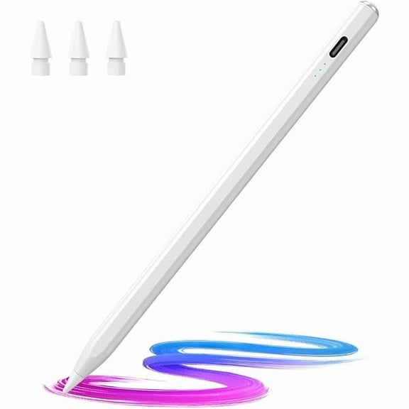 Stylus Pen for iPad(2018-2026)-13 Mins Fast Charge with Tilt Sensitivity & Palm Rejection for iPad 11/10/9/8/7/6th Gen, Air 5/4/3/M4/M3/M2, Pro 13"/12.9"/11"/M4, Mini 7/6/5th, White