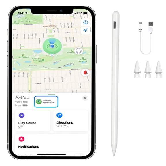 Stylus Pen for iPad 2018-2026 with Find My & Bluetooth - iPad Pencil with Tilt Sensitivity, Palm Rejection, Fast Charge, Magnetic Attachment, Apple Pencil Alternative for Pro 11/12.9/13 Air Mini
