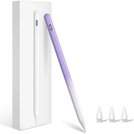 Stylus Pen for iPad (2025-2018), Pencil for iPad 11th A16/10/9/8/7/6 Gen, Air 11"/13"(M3) 2025 and (M2) 2024/5/4/3 Gen, Pro 11"/13"(M4)&12.9 inch, Mini 7 A17 Pro/6/5, Palm Rejection, Tilt Feature