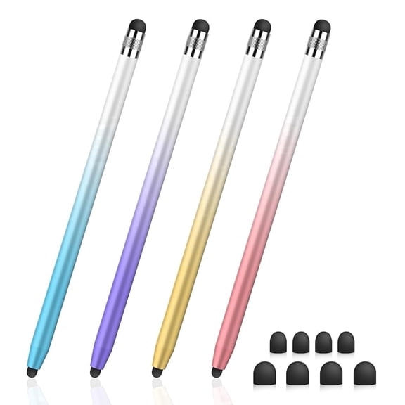 MEKO Stylus Pen for iPad, 4 Pack High Precision Stylus Pens for Touch Screens, Capacitive Touch Screen Pen Compatible with iPhone, iPad, Android Tablets with Replaceable Tips