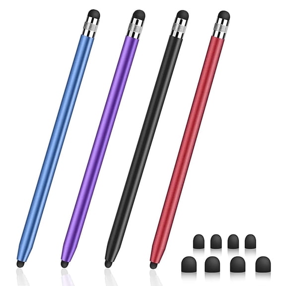MEKO Stylus Pen for iPad, 4 Pack Touch Screen Stylus Pens with Precision Rubber Tips, Easy-to-Use Stylus for iPhone, iPad, Android Tablets and All Touchscreen Devices