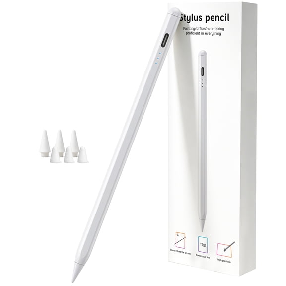 JEDOUBAL Stylus Pen for Apple iPad Pro, iPad Air, iPad mini, White