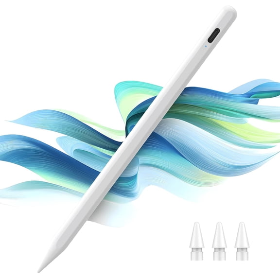 Stylus Pen for iPad 9th&11th Generation - 2X Fast Charge Digital Compatible with 2018-2025 Pro 11"/12.9"/M4, mini 5-6 Gen, Air 3/4/5/M2/M3-White