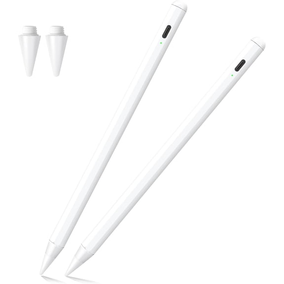 Stylus Pen for iPad A16 11th/10th 2025-2018 2Pack Pencil Pro with Palm Rejection & Tilt Sensitivity Stylus Pen for iPad A16/11/10/9/8/7/6th,Pro 12.9/11/13 inch M4,Air M2/M3/5/4/3,Mini A17/5th/6th