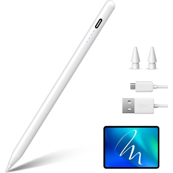 Stylus Pen for iPad , Charge Pencil for iPad with Palm Rejection Tilt Sensitivity, Compatible for 2018-2026 iPad 11/10/9/8/7/6, Pro 12.9"/11"/13" M4, Mini 7/6/5, Air5/4/3/M3/M2