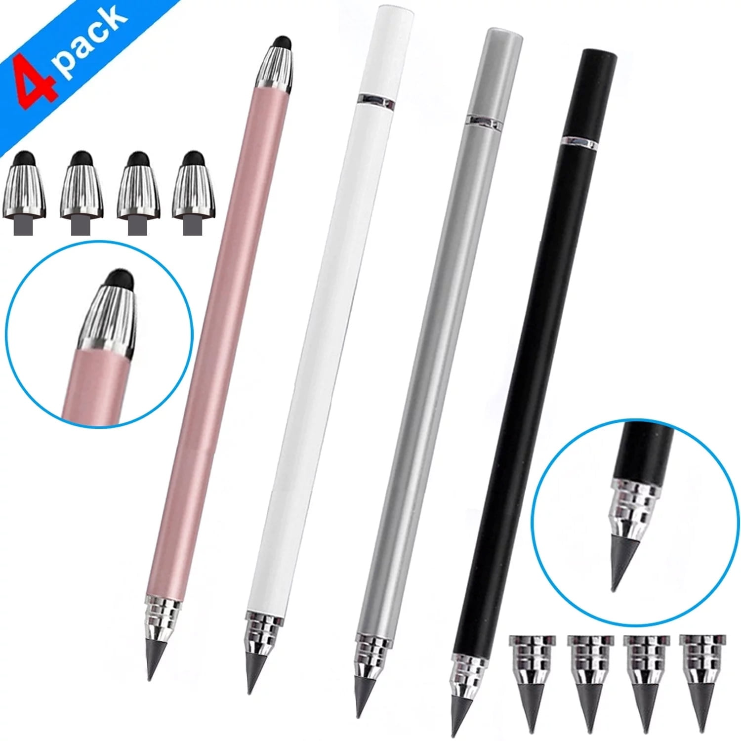 4x Metal Universal Stylus Touch Pens for Android Ipad Tablet Iphone PC  Black New