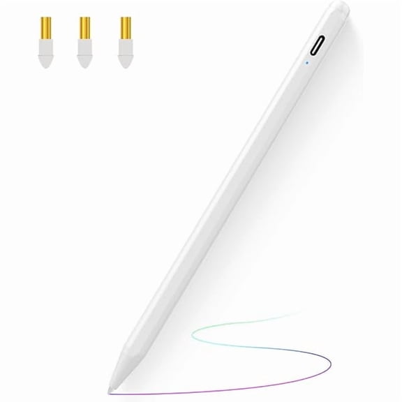 Stylus Pen for iPad with Palm Rejection, Compatible with (2018-2024) Apple iPad Pro M4 2024, iPad Air M2 2024, iPad Pro 11/12.9 inch, iPad 6-10th, iPad Air 5th/4th/3rd Gen, iPad Mini 5-6th Gen