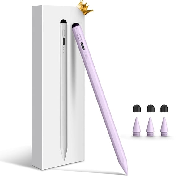MEKO Dual-Tip Stylus for iPad 6–10th Gen, 13 Min Fast Charge, Palm Rejection & Tilt, iPad Pencil for Pro 11/12.9/M4, Air 3–5/M2, Mini 5/6, Touchscreens