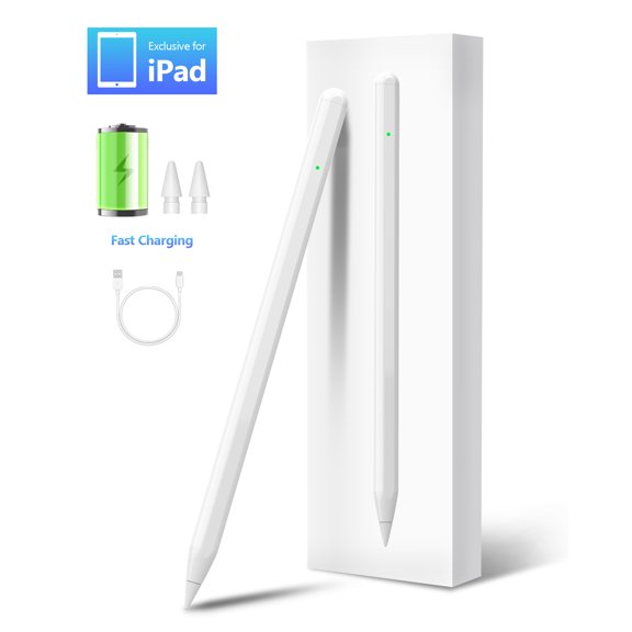 Stylus Pen for iPad Pencil, Fast Charging Apple iPad Pen 10th&9th Generation,Palm Rejection,Tilt Sensitivity, Work for iPad Air 3/4/5/6, iPad Mini 5/6, iPad 6/7/8/9/10, iPad Pro 11", iPad Pro 12.9"