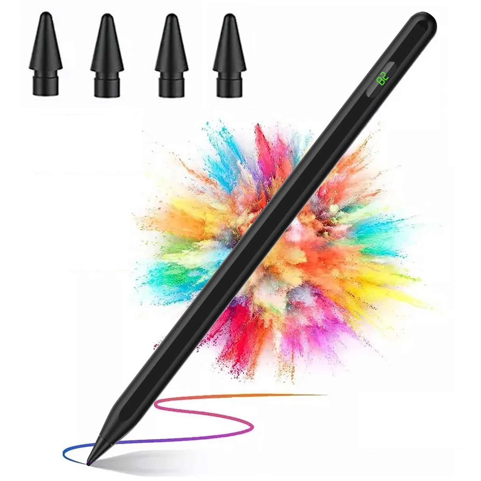 iPad Pencil 2nd Generation with Magnetic Wireless Charging, 2x Fast Charge for Apple iPad, Stylus Pen Compatible with iPad Pro 11 in 1/2/3/4, iPad