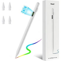 Stylus Pen for iPad 2025-2018 with LED Power Display Fast Charge,Palm Rejection Pencil for iPad 10/9/8/7/6th,11th A16,Air 11/13 M2/M3,Pro 11/13 M4,Pro 12.9",Air 5/4/3,Mini 7/6/5(white)