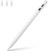 Stylus Pen for iPad, Palm Rejection & Tilt, Power Display, Compatible with 2018–2022 iPad Pro 11/12.9, iPad 10/9/8/7/6, iPad Air 3/4/5, iPad Mini 5/6 – White