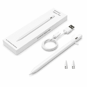 Stylus Pen for iPad & Tablets, Universal Active Pen for Apple iPad Pro, iPad Air, iPad Mini, with Fast Charging, Palm Rejection, Tilt Sensitivity, and Replaceable Tips