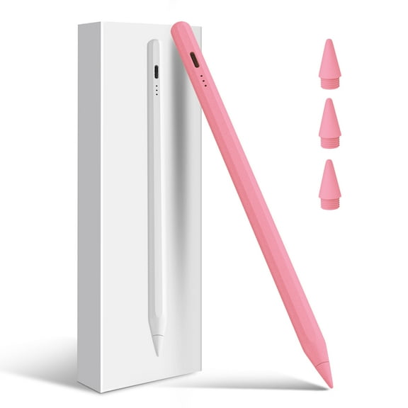 Antier Stylus Pen for iPad W/Palm Rejection Tilt Sensitivity,13 Mins Fully Charged, Active Touch Screen Apple Pencil Compatible W/iPad 6/7/8/9/10,iPad Pro12.9&11",iPad Air3/4/5,iPad mini5/6-PINK