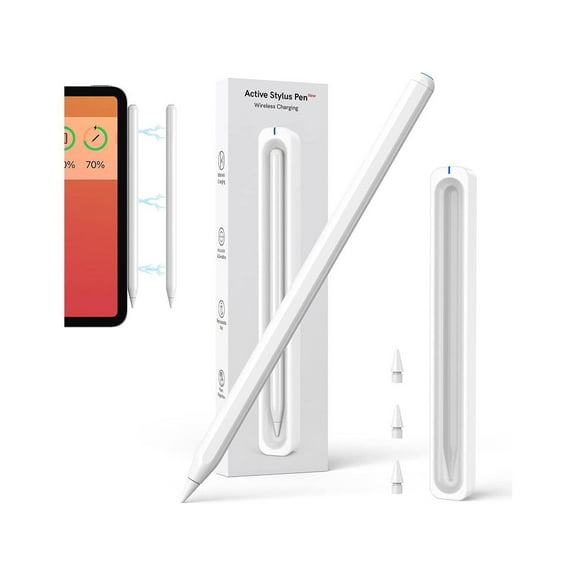 Stylus Pen for iPad with Wireless Charging - Active Apple Pencil Compatible with iPad Pro 11/12.9, iPad 6/7/8/9/10th Gen, iPad Air 3/4/5 Gen, iPad Mini 5/6th Gen for Precise Writing/Drawing
