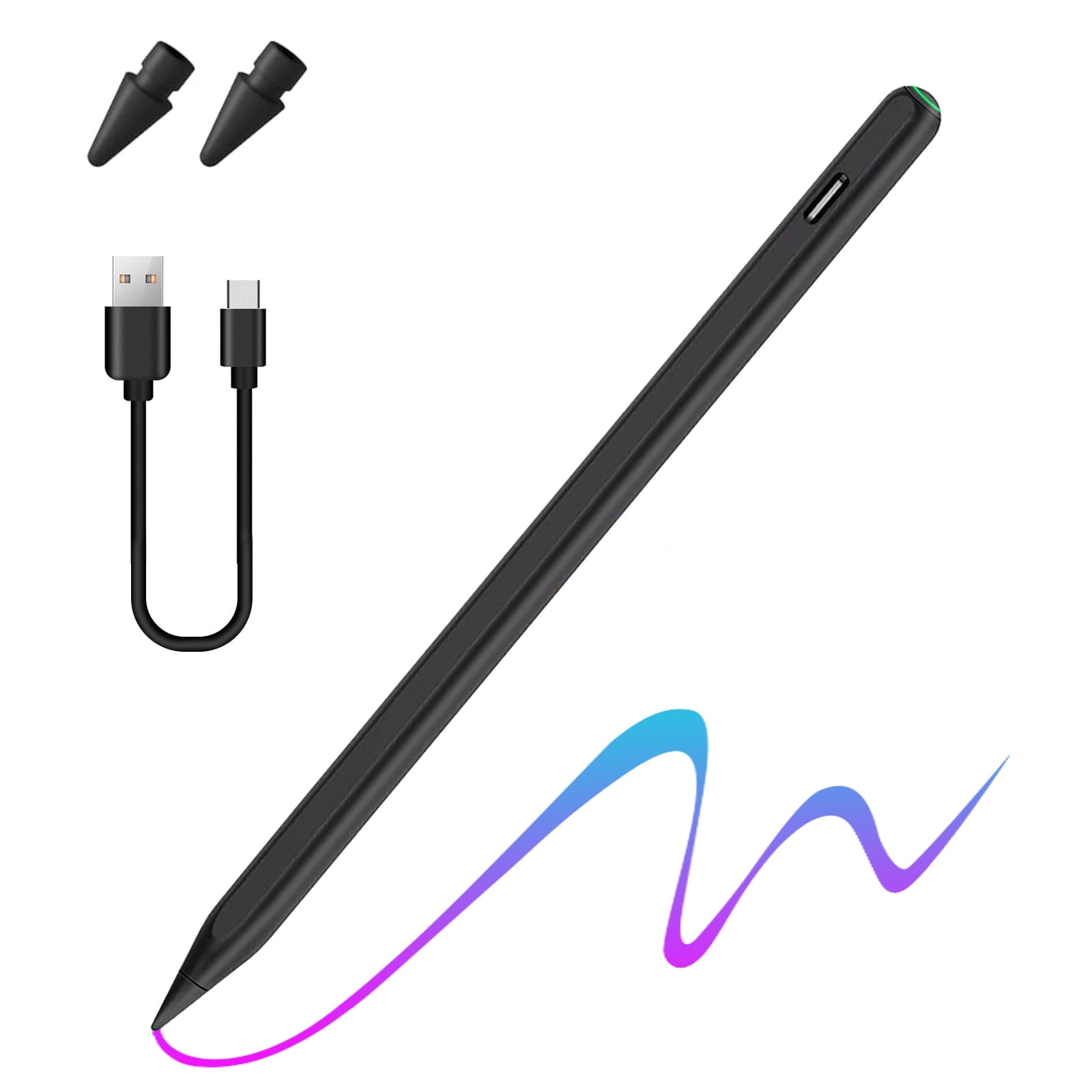 Stylus Pen for iPad, iPad Pencil 2nd Gen,Magnetic Charging, with Tilt and Anti-Palm Touch, for iPad Pro 11/12.9, iPad 9/8/7/6th Gen, iPad Air 5/4/3rd, iPad Mini 6/5 Gen, for Apple Stylus Pens Black