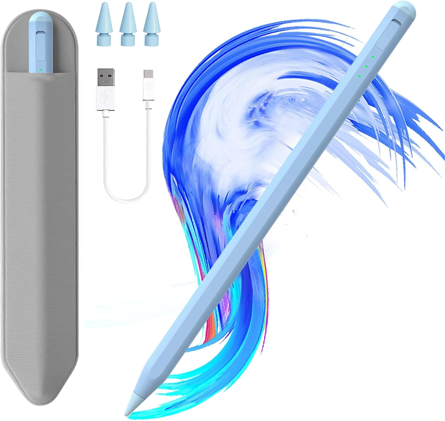 Stylus Pen for iPad10&9thGen,14Mins Faster Charge, with Pencil Holder