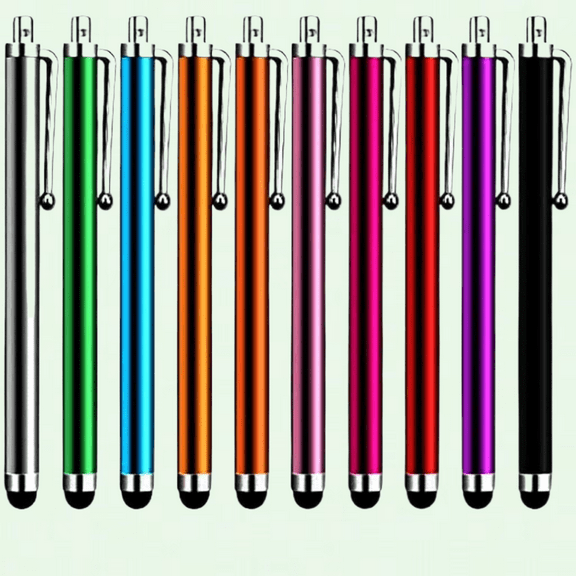 Stylus Pens 10 Pack, Pink Purple Black Green Silver Stylus Pen, Universal Capacitive Compatible Touch Screen Stylus for Kindle ipad iPhone Samsung xiaomi