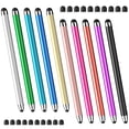 thumbnail image 1 of Antier Stylus Pens for Touch Screens, 10-Pack 2-in-1 Universal Touchscreen Stylus Pens for iPad, iPhone, Android, Samsung, Tablets, Laptops & More - Includes 20 Replacement Nibs, 1 of 9