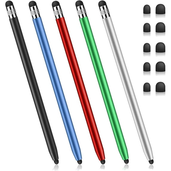 Stylus Pens for Touch Screens, 5 Pack Stylus Pen for iPad iPhone Android Chromebook Tablets and More Capacitive Touchscreen Devices High Sensitivity & Precision No Scratches Rubber Tips Stylist