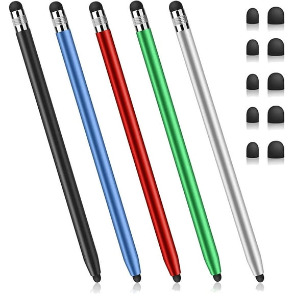 Stylus Pens for Touch Screens, 5 Pack Stylus Pen for iPad iPhone Android Chromebook Tablets and More Capacitive Touchscreen Devices High Sensitivity & Precision No Scratches Rubber Tips Stylist