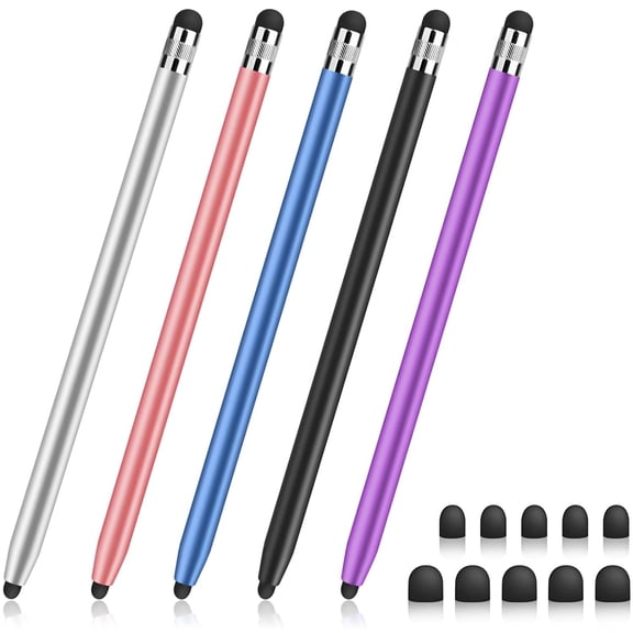Stylus Pens for Touch Screens, 5 Pack Stylus Pen for iPad iPhone Android Chromebook Tablets and More Capacitive Touchscreen Devices High Sensitivity & Precision No Scratches Rubber Tips Stylist