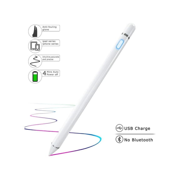 Stylus Pens for Touch Screens Fine Point Active Stylus Pen Rechargeable Compatible with Ipad iPhone Android and Tablet Capacitive Stylus for Writing Drawing