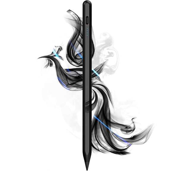 Stylus Pens for Touch Screens Power-Display Tablet Pen POM Tip Magnetic Digital Touch Pen Compatible with iPhone/iPad/iPad Pro/Lenovo/and Other iOS/Android Smartphone and Tablet Devices (Black)