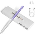 thumbnail image 1 of Stylus Pens for Touch Screens, Universal Fine Point iPad Pencil with Magnetic Adsorption Compatible with iPhone/iPad/Samsung/Android/Tablet & Other Touch Screens (White Purple), 1 of 7