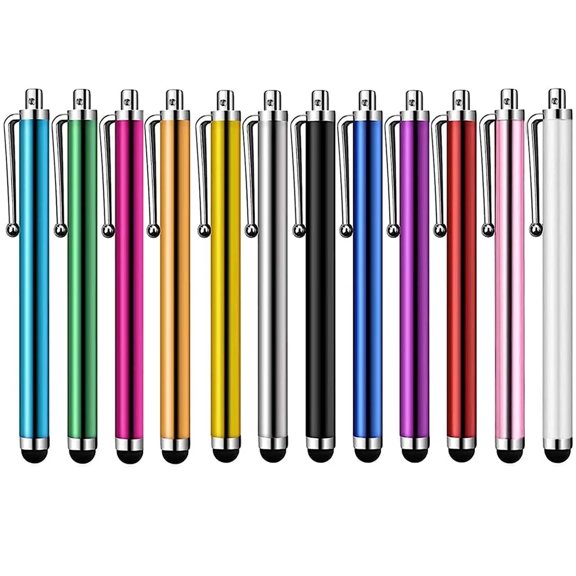 Stylus Pens for Touchscreens,12 Pack Universal Capacitive Touch Screen Pens for Tablets iPad iPhone Smartphone&All Touch Screen Devices - Multiple Colors