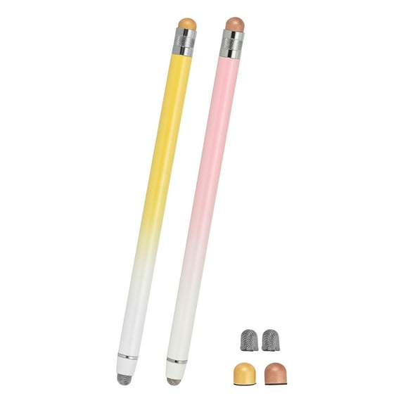 Stylus Pens for Touch Screens, 2 in 1 High Sensitivity Universal Pen Yellow Pink