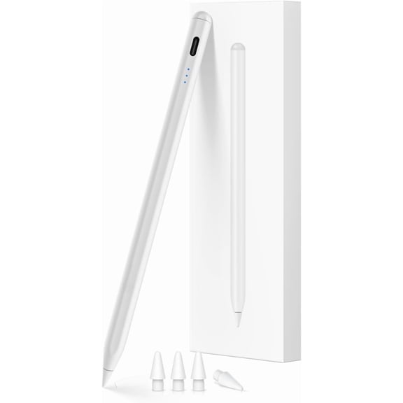 Stylus Pens for iPads 2018-2025, Fast Charging iPad Pencil, Magnetic with Tilt Sensitivity & Palm Rejection, iPad Pro 11"/12.9"/M4, iPad Air 3-5/M2-M3, iPad Mini 5/6, iPad 6-11