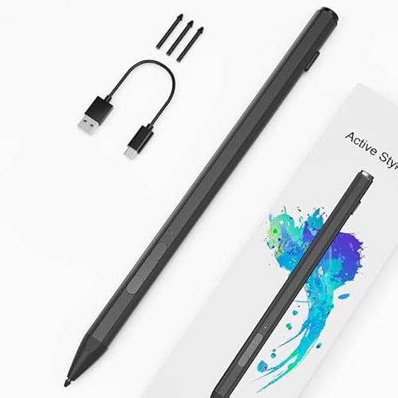 Stylus for Surface Pro 12/11/X/9/8/7/6/5/4/3, Go/Laptop/Studio/Book 4/3/2 Stylus Pen with Palm Rejection, 4096 Pressure, Magnetic and Rechargeable