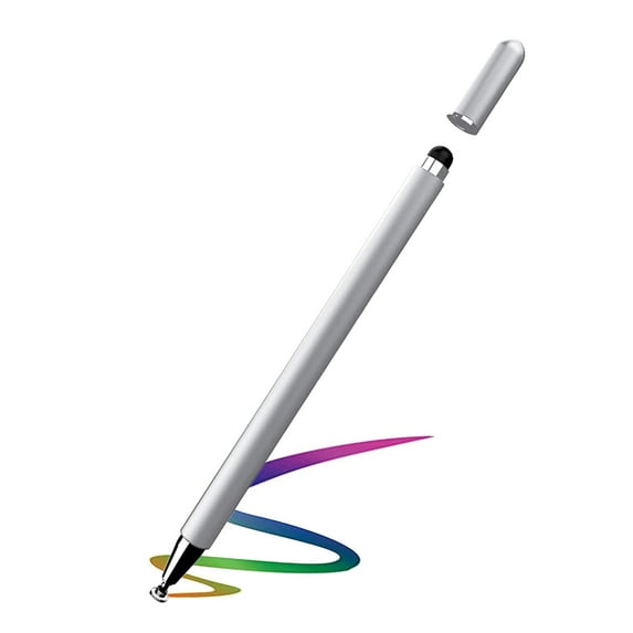 Stylus for T-Mobile REVVL Tab (2023) - Touch Screen Pen Fiber Tip Aluminum Lightweight Silver Color
