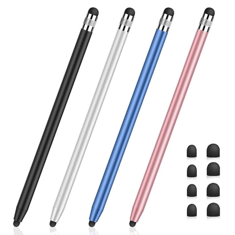 MEKO Stylus Pens for Tablets Samsung, 4-Pack Phone Stylus High Sensitivity & Precision Capacitive Stylus with 8 Extra Tips